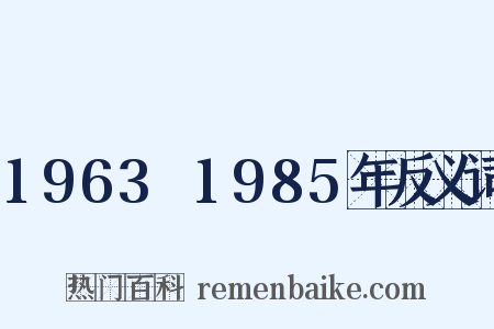 1963～1985年反义词是什么意思的图片